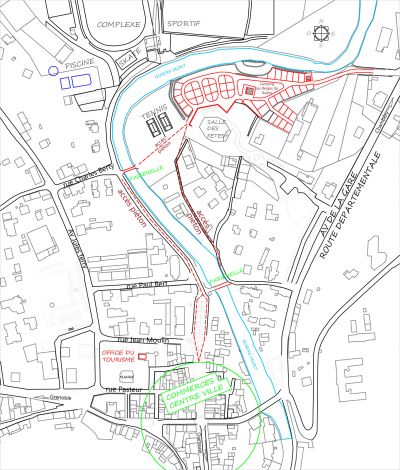 Plan de la ville de St Laurent du Pont